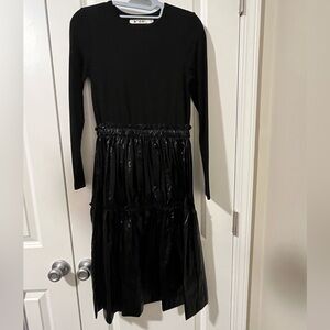 Pleather Black Dress Size: XS